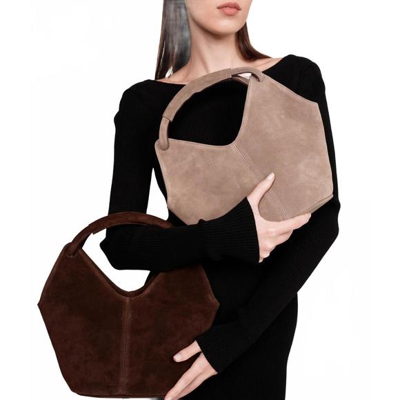 NEW LEMIZ women's mia bucket handbag in chocolate - Picture 5 of 5